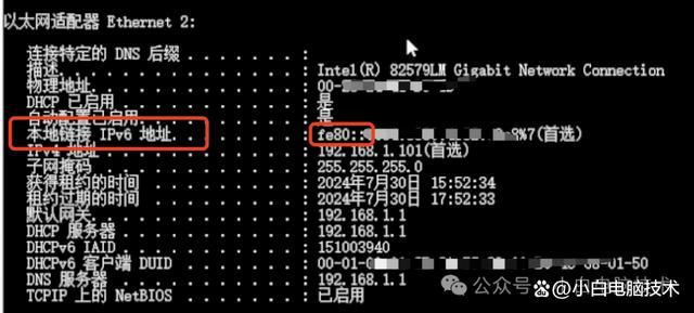 电脑上如何看是否获取了IPv6地址？开启获取到IPv6地址教程