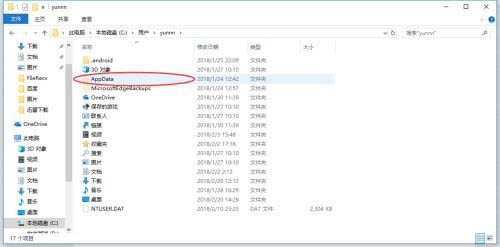 Win10系统隐藏文件夹appdata的打开方法